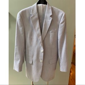 Blue & White Seersucker Suit